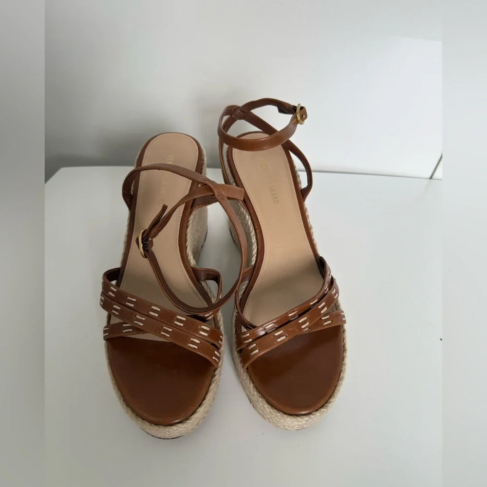 NWOT Veronica Beard Women's Philene Espadrille Wedge Sandals size 7 - Picture 3 of 8
